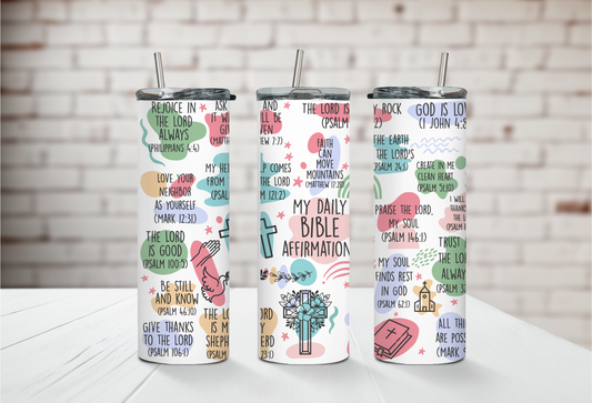 Daily Bible Affirmation 20oz Tumbler