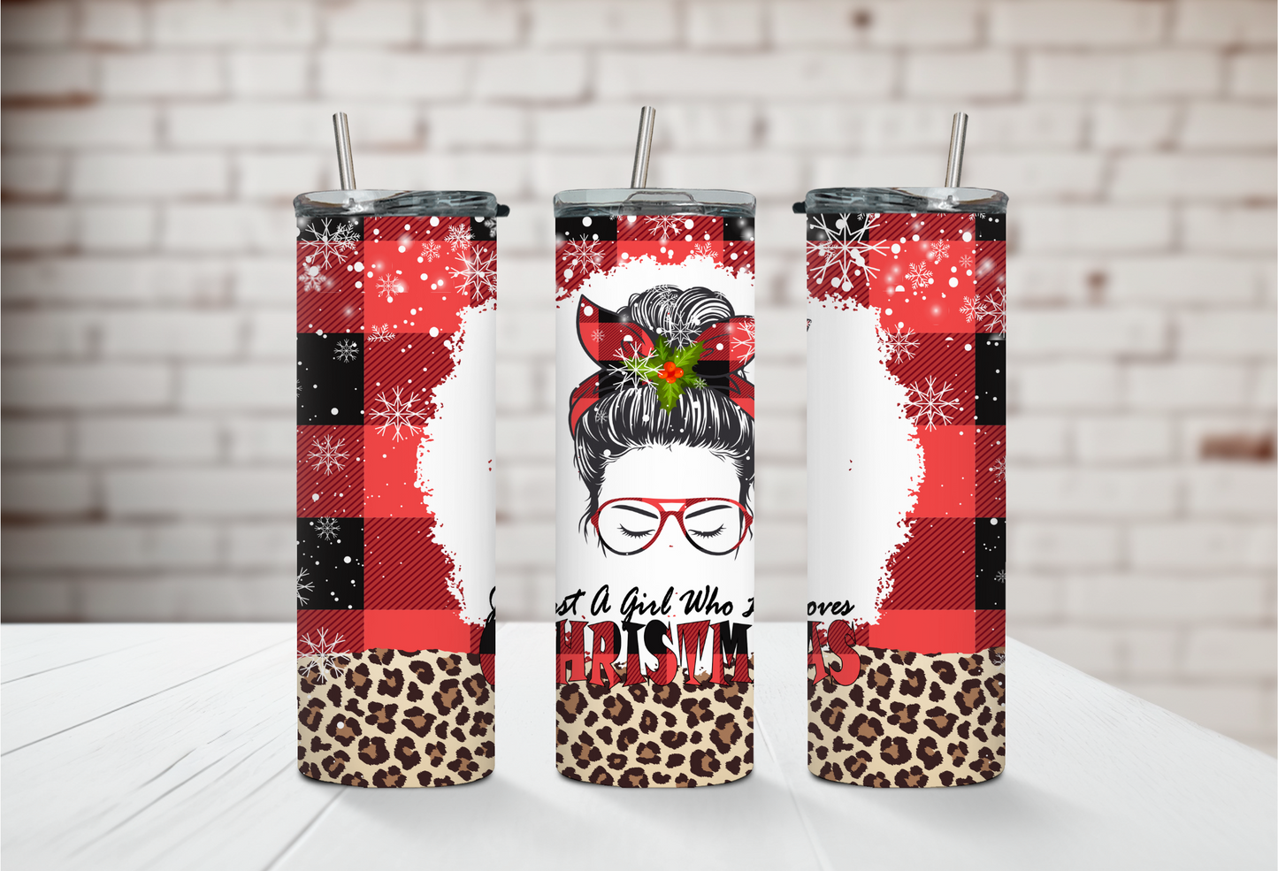 Just A Girl Who Loves Christmas 20oz Tumbler