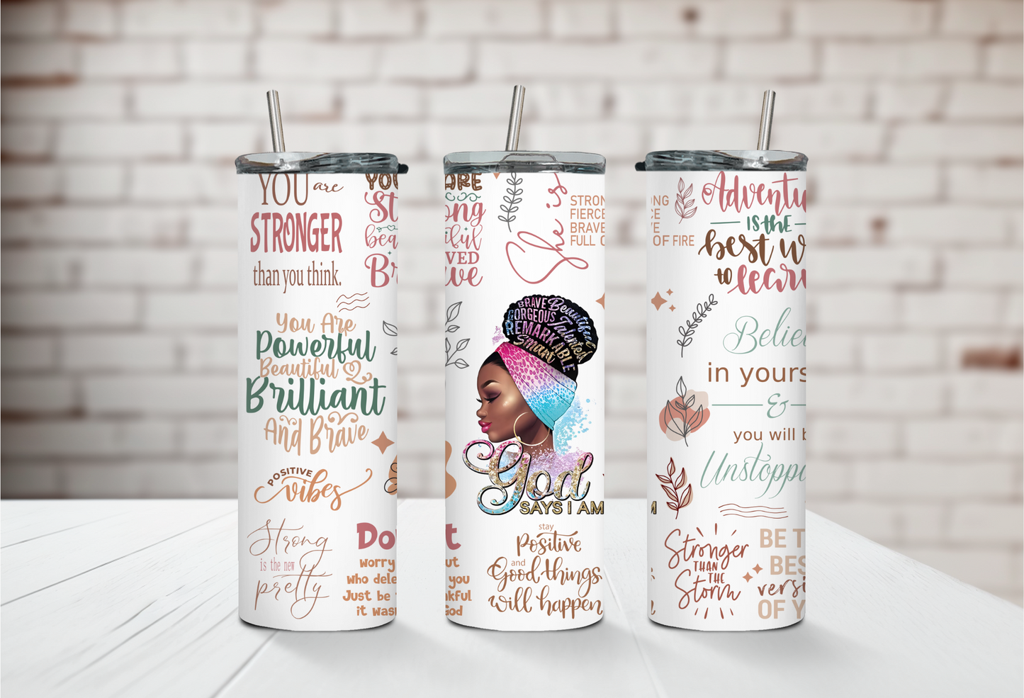 God Says I Am Affirmation 20oz Tumbler