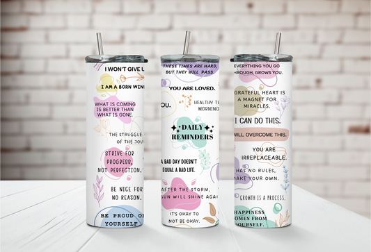 Daily Reminders Affirmation 20oz Tumbler